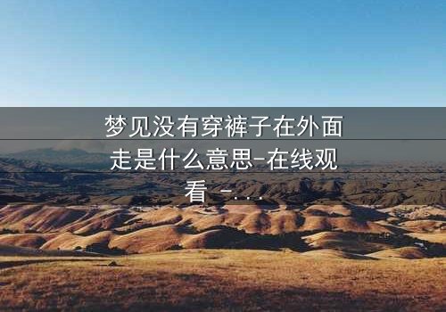 梦见没有穿裤子在外面走是什么意思-在线观看 - 一场赤裸心灵的终极考验
