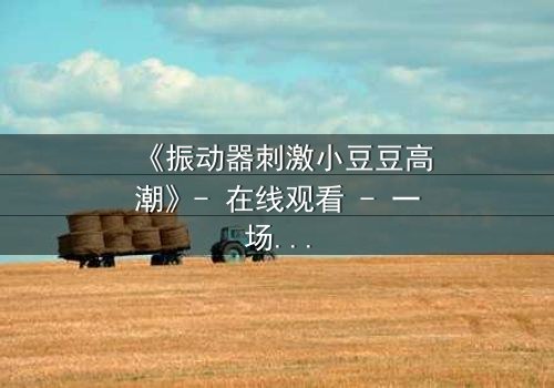 《振动器刺激小豆豆高潮》- 在线观看 - 一场隐秘欲望的爆发