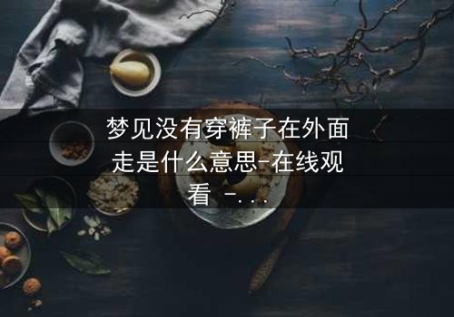 梦见没有穿裤子在外面走是什么意思-在线观看 - 一场赤裸心灵的救赎之旅