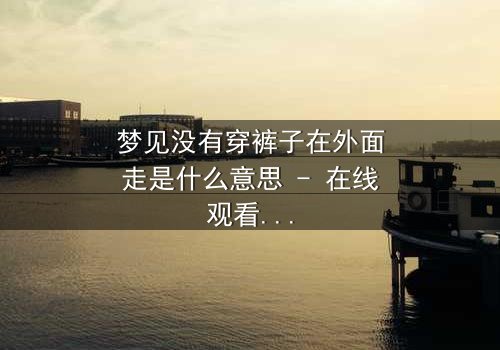 梦见没有穿裤子在外面走是什么意思 - 在线观看 - 一场心灵的裸奔之旅