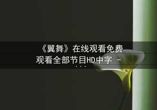 《翼舞》在线观看免费观看全部节目HD中字 - 当梦想与背叛交织,谁能守住初心?