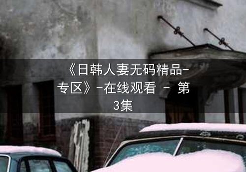 《日韩人妻无码精品-专区》-在线观看 - 第3集