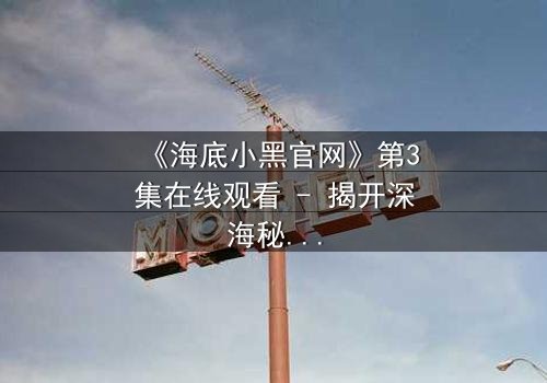 《海底小黑官网》第3集在线观看 - 揭开深海秘密的惊悚之旅