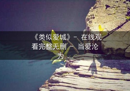 《类似爱城》- 在线观看完整无删 - 当爱沦为谎言,真相如何浮出水面?