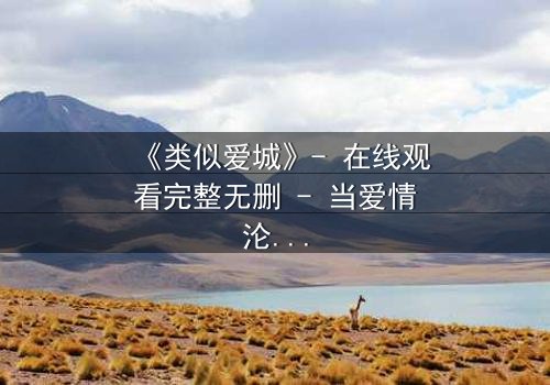 《类似爱城》- 在线观看完整无删 - 当爱情沦为一场致命交易