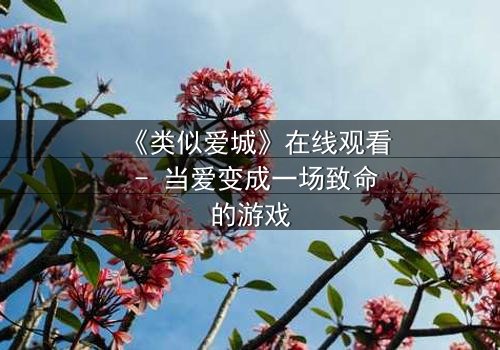 《类似爱城》在线观看 - 当爱变成一场致命的游戏