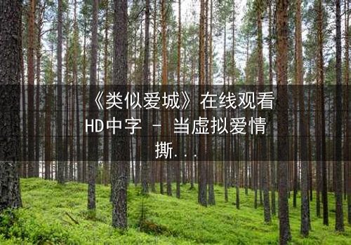 《类似爱城》在线观看HD中字 - 当虚拟爱情撕裂现实边界