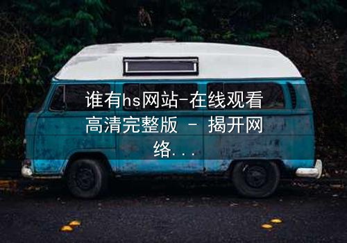 谁有hs网站-在线观看高清完整版 - 揭开网络迷踪的惊悚之旅
