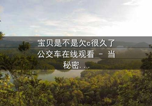 宝贝是不是欠c很久了公交车在线观看 - 当秘密在公交车上引爆,谁将面对真相?