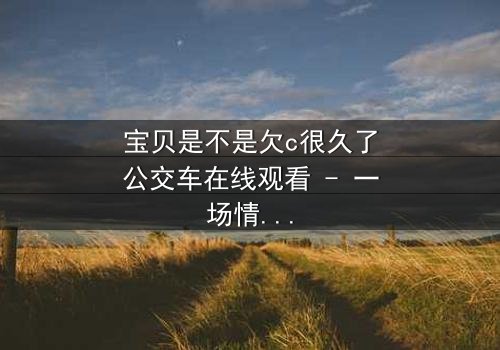 宝贝是不是欠c很久了公交车在线观看 - 一场情感风暴即将爆发!
