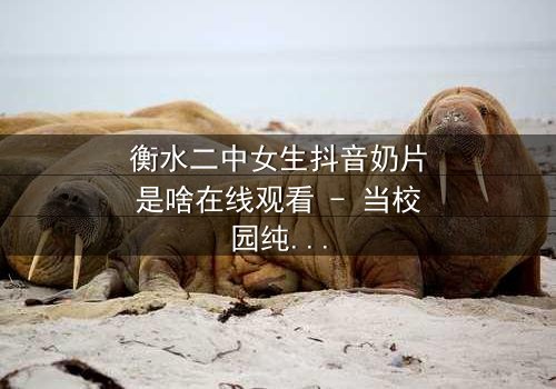 衡水二中女生抖音奶片是啥在线观看 - 当校园纯真遇上网络风暴,真相令人窒息