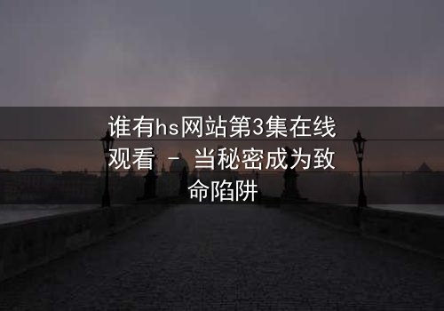 谁有hs网站第3集在线观看 - 当秘密成为致命陷阱