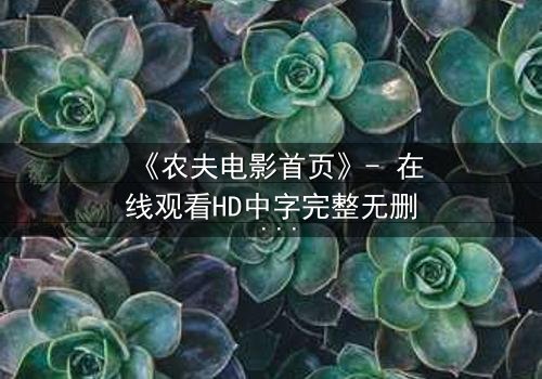 《农夫电影首页》- 在线观看HD中字完整无删 - 一场关于土地与背叛的终极抉择
