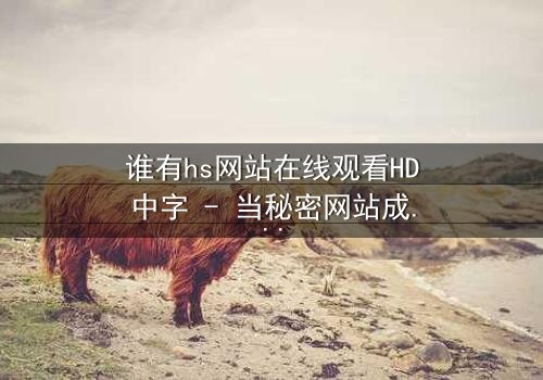 谁有hs网站在线观看HD中字 - 当秘密网站成为致命陷阱