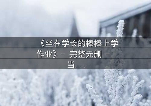 《坐在学长的棒棒上学作业》- 完整无删 - 当秘密学习变成禁忌游戏