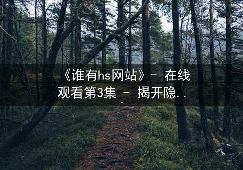《谁有hs网站》- 在线观看第3集 - 揭开隐藏的真相