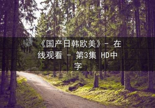 《国产日韩欧美》- 在线观看 - 第3集 HD中字