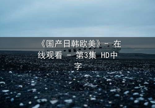 《国产日韩欧美》- 在线观看 - 第3集 HD中字