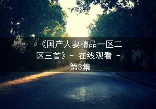 《国产人妻精品一区二区三首》- 在线观看 - 第3集