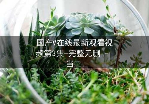 国产V在线最新观看视频第3集-完整无删 - 当虚拟与现实交织,谁才是真正的玩家?
